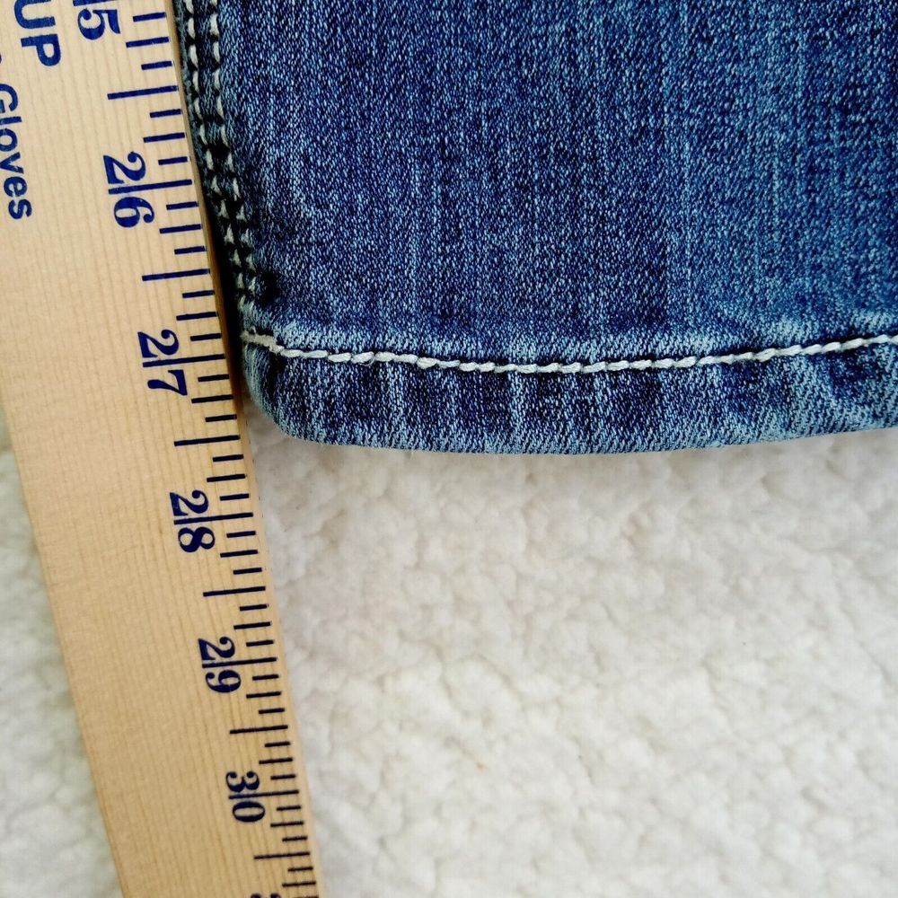Earl Jean Jeans Women 27x28* Straight Leg Medium Wash Denim - Picture 8 of 11